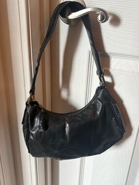 Vintage Sigrid Olson Black Leather Mini Shoulder Bag